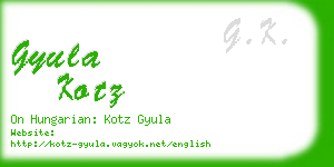 gyula kotz business card